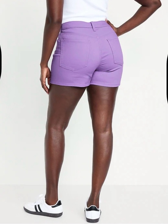 Old Navy Plus Size Purple Lilac High-Rise Stretch Shorts 20 Inseam 3” - Picture 2 of 7